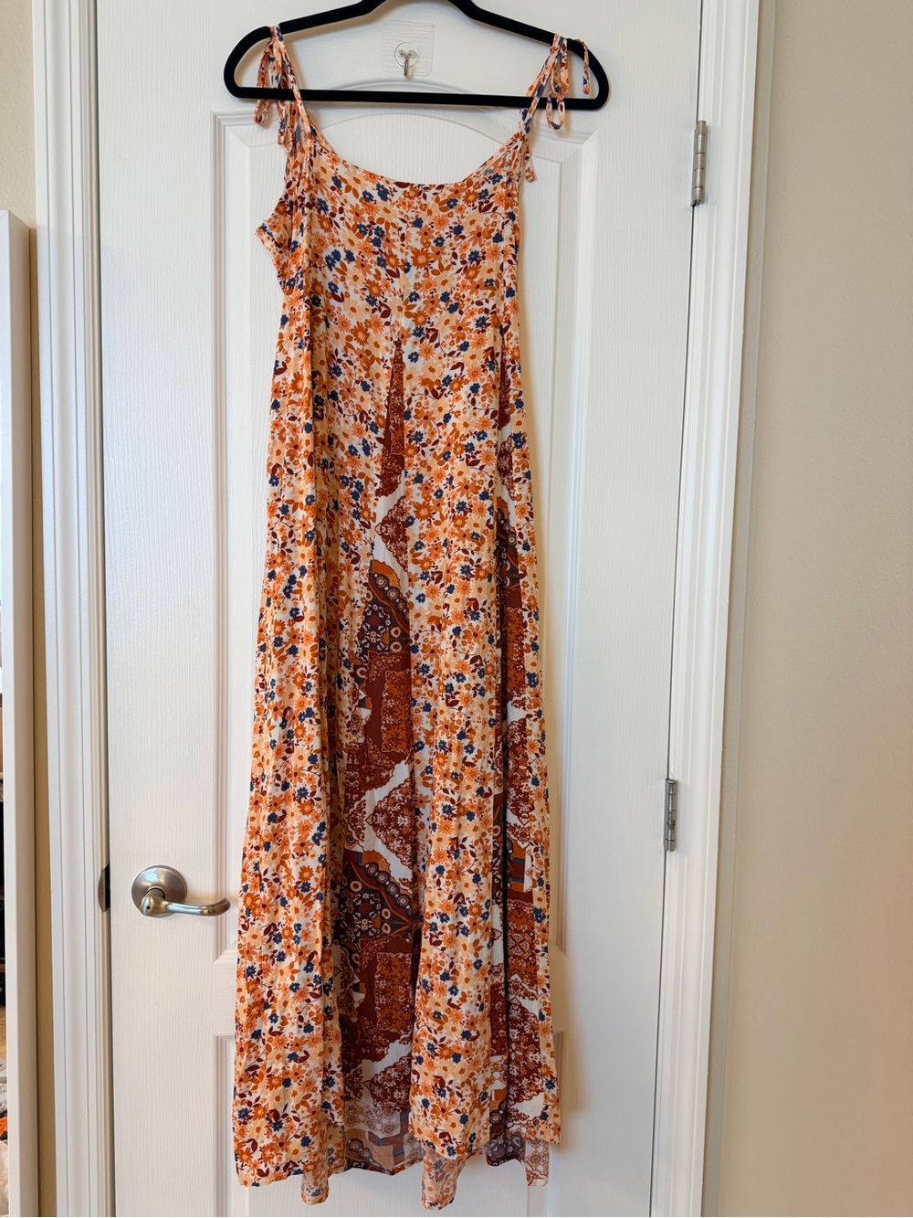 EARTHBOUND Orange Floral & Paisley Maxi Dress -C-